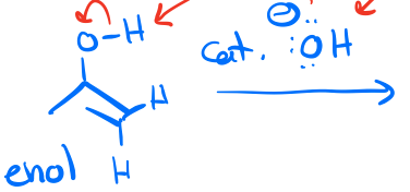 <p>Tautomerization (Enol + Base)</p>