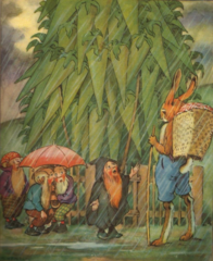 <p>There is a lot of rain and the cones remain hard and green.</p>