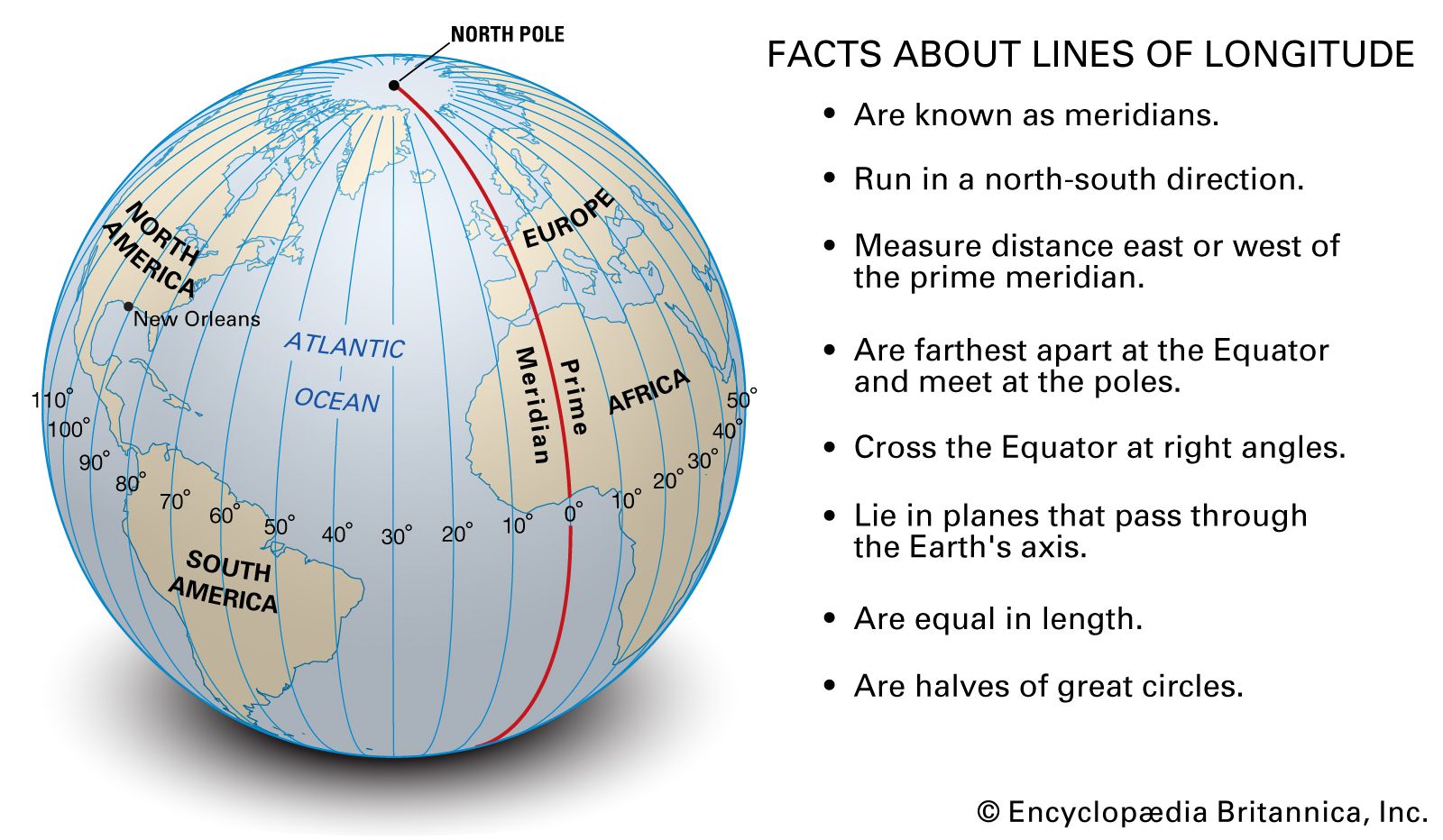 <p>lines of longitude </p>