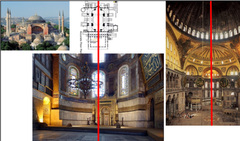<p><span style="background-color: transparent;">What modifications were made to the Hagia Sophia that allowed it to function as a mosque after the Ottoman conquest of Constantinople in 1453?</span></p>