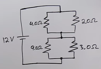 <p>How should you work through complicated circuits like this to find the voltage and current change for each resistor.</p>