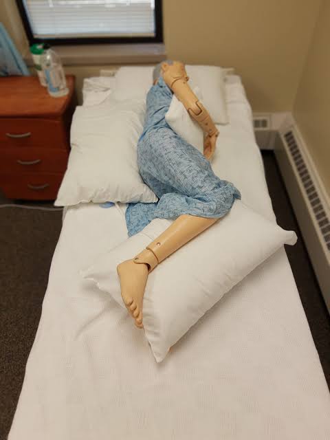 <p>used for comport/sleeping and helps keep the airways clear for semi-conscious or unconscious patients </p>