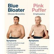 <p>it is an obstructive disease </p><ol><li><p>chronic bronchitis - a mucus problem blue bloaters</p></li><li><p>emphysema - a structural prob pink puffers </p></li></ol><p>with persistent respiratory sx and airflow obstruction with history of significant noxious exposure and largely irreversible and progressive </p>