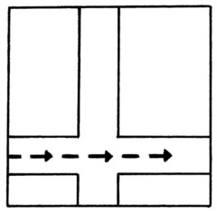 <p>to continue straight</p>