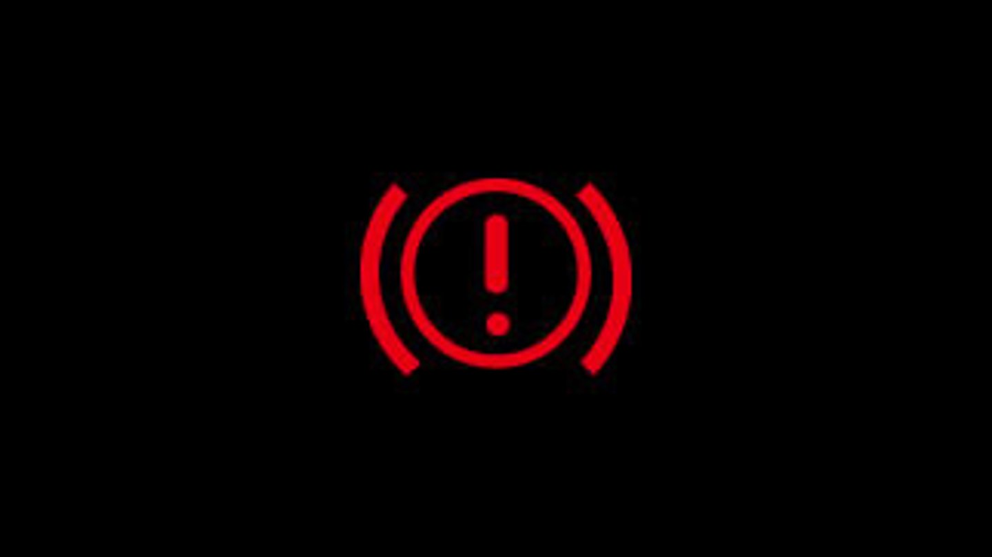 <p>Red warning light means that there is a problem with the brake hydraulic system</p>