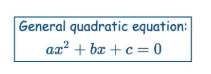 <p>ax<span>² + bx - c = 0</span></p>