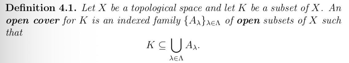 <p>An open cover is finite if the set indexing the family is finite.</p>