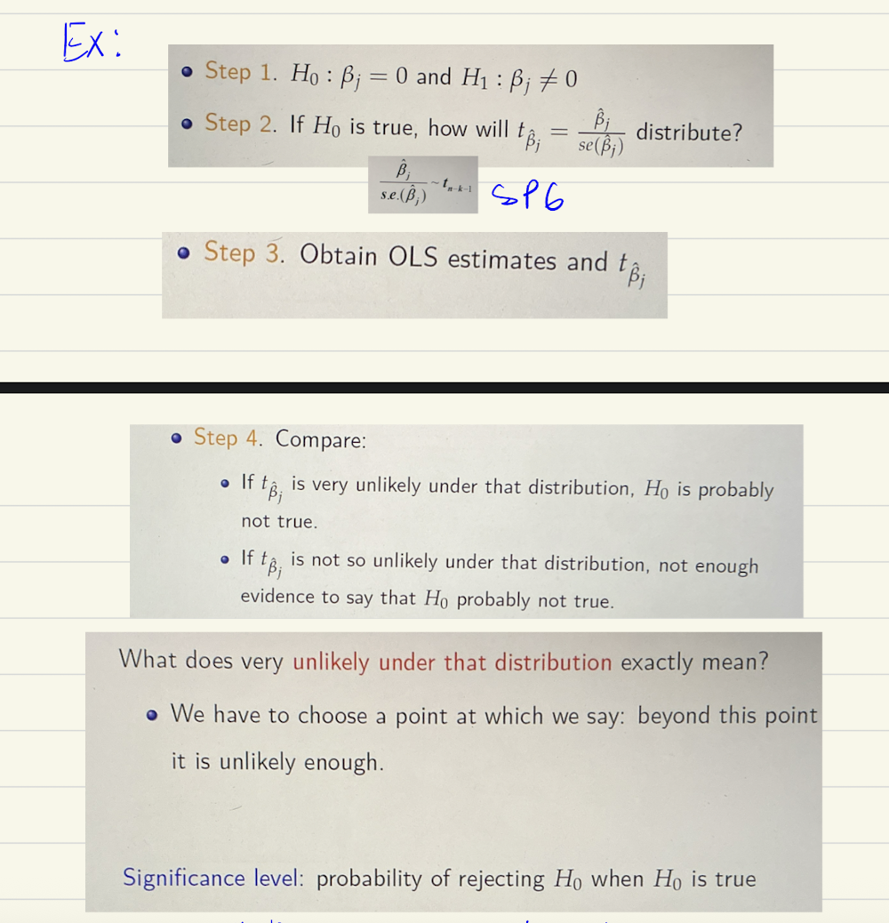 <p>Assume null hypothesis is true</p>