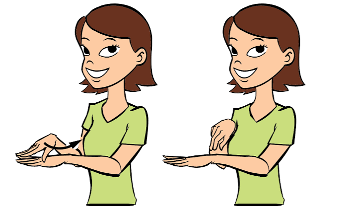 <p>Run hand up forearm. </p>