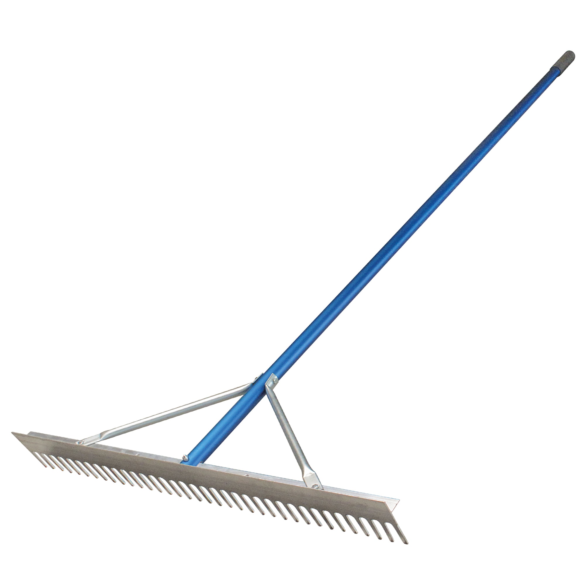 <p><span style="color: rgb(249, 241, 241);">Rigid, straight-toothed garden tool designed for leveling soil, spreading gravel, and smoothing surfaces, ensuring even ground preparation for landscaping, construction, and finishing applications.</span></p>