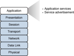 <p>- Closest to the user. </p><p>- Provides network services to the applications of the user, such as email, file transfer, and terminal emulation.</p>