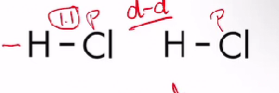 <p>[CHEMICAL BOND AND MOLECULAR GEOMETRY]</p><p>Classify the type of IMFA:</p><p>a. Ion-dipole</p><p>b. Hydrogen bond</p><p>c. Dipole-dipole</p><p>d. Dipole-induced dipole</p><p>d. Induced dipole- induced dipole (London dispersion)</p>
