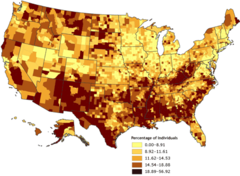 <p>Use various colors, shades of colors, or patterns to show the location and distribution of data. </p>