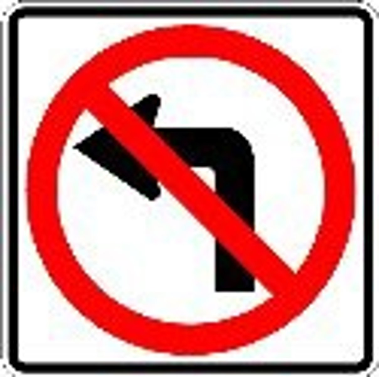 <p>73. This sign means</p><p>A. Truck route to the left.</p><p>B. All traffic turn left.</p><p>C. No left turn.</p><p>D. No U-turn</p>