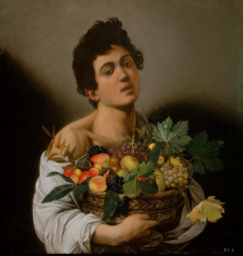 <p>Caravaggio, <em>Boy with a Basket of Fruit</em></p>