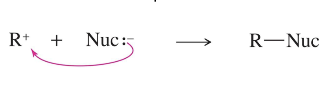 <p>attack of the nucleophile</p>