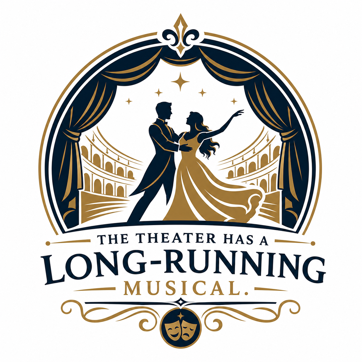 <p>The theater has a long-running musical.</p>