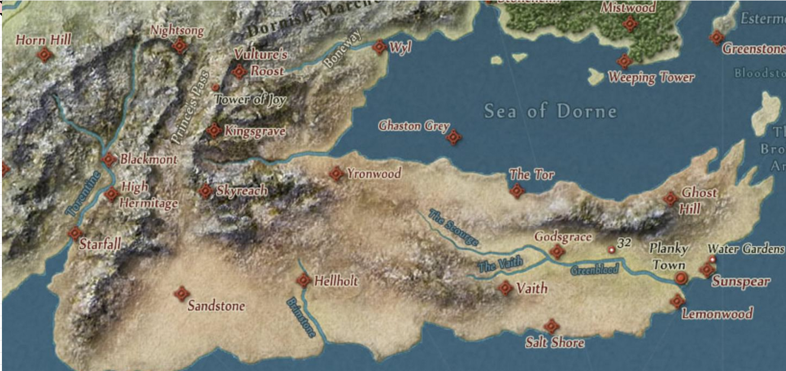 <p>Sunspear - Dorne - Doran Martell</p>