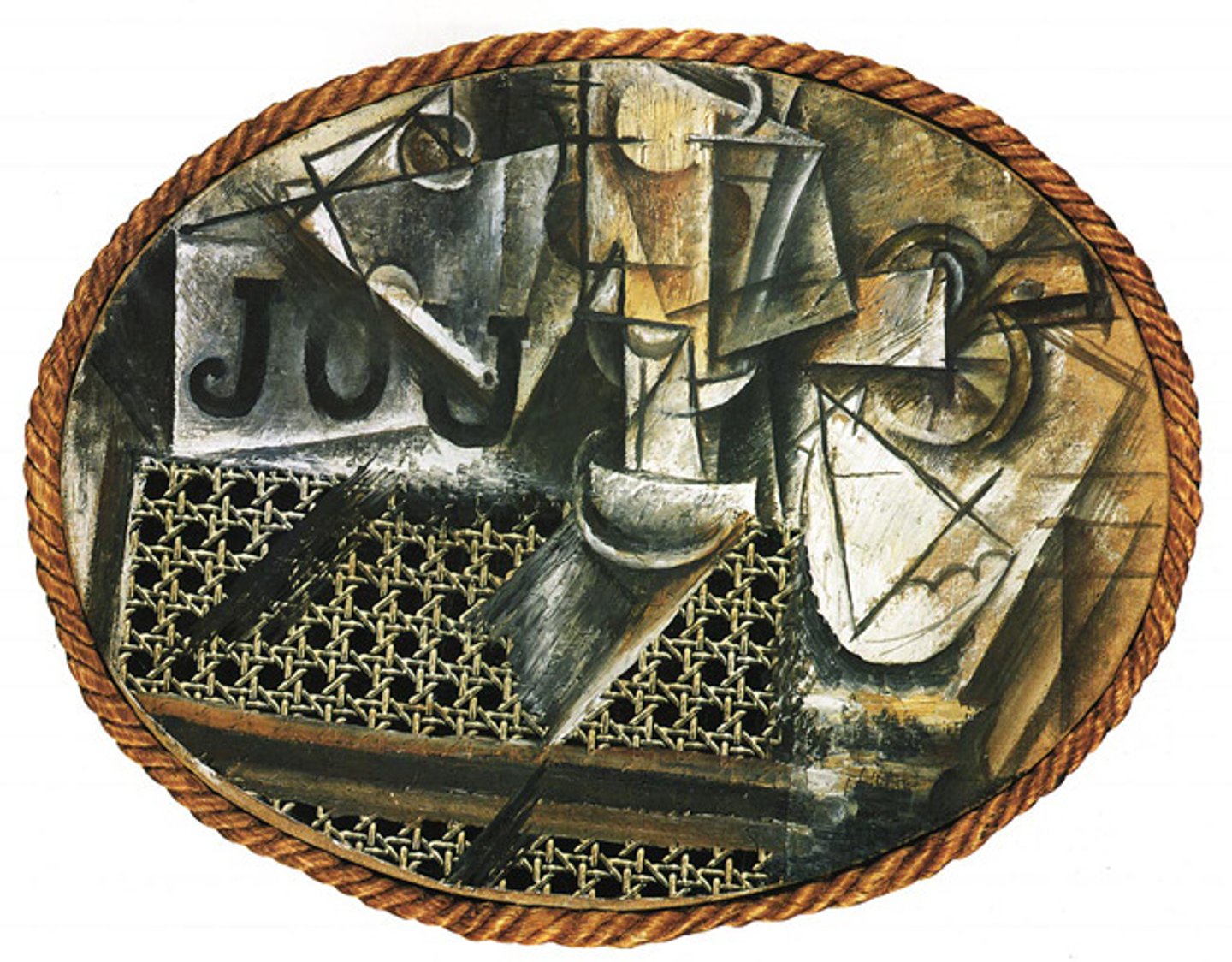 <p>Still-life with Chair Caning, 1912</p>
