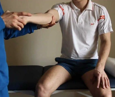 <ul><li><p><span>PURPOSE- Identify medial epicondylopathy (Golfer’s elbow test)</span></p></li><li><p><span>DESCRIPTION- While the examiner palpates the patient’s medial epicondyle, the patient’s forearm is passively supinated and the examiner extends the elbow and wrist.</span></p></li><li><p><span>RESULT- A positive sign is indicated by pain over the medial epicondyle of the humerus</span></p></li></ul><p></p>