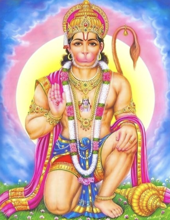 <p>Name this ideal devotee and deity from the Rāmāyaṇa.</p>
