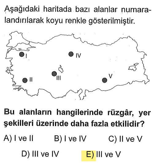 <p>Rüzgarın şekillendirici etkisi için bölgenin <strong>kurak, yarı kurak</strong> olması ve <strong>bitki örtüsünün cılız</strong> olması gerekir.</p>