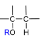 <p>acid-catalyzed or oxymercuration-demercuration; like hydration but with ROH; get H and OR</p>