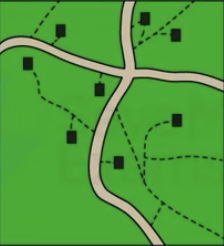 <p>Dispersed settlement patterns</p>