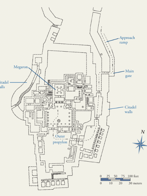 <p>Citadel at Tiryns, **Plan (4-15)</p>