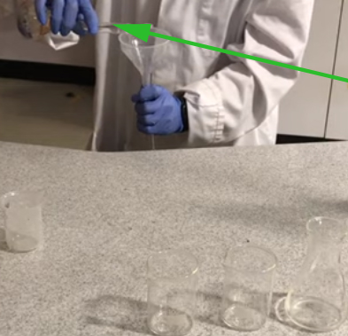 <p>True or False<br><br><span>The arrow is pointing to the Vitamin C solution.</span></p>