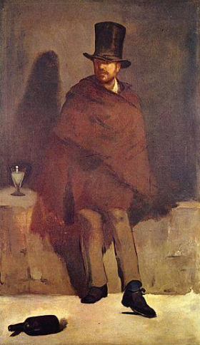 <p><strong>Identification:</strong></p><ul><li><p>Artist: Manet</p></li><li><p>Title: <em>The Absinthe Drinker</em> (The Ragpicker)</p></li><li><p>Date: 1859</p></li><li><p>Movement: Realism / Early Modernism</p></li></ul><p><strong>Historical Context:</strong></p><ul><li><p>The figure is based on a real Parisian eccentric, a ragpicker who lived on the margins of society.</p></li><li><p>Ragpickers collected discarded materials and were seen as social outsiders, but also as figures connected to hidden truths of urban life.</p></li><li><p>The painting reflects growing interest in modern city life and marginalized individuals.</p></li><li><p>Absinthe was a popular drink among artists and the lower classes, known for its high alcohol content and supposed hallucinatory effects.</p></li><li><p>It was sometimes associated with creativity, decadence, and moral concern in modern Paris</p></li></ul><p><strong>Style:</strong></p><ul><li><p>The figure is painted on a large scale, traditionally reserved for important or elite subjects, making this a deliberate and rebellious choice.</p></li><li><p>The composition references Spanish painting, particularly Velázquez’s portrait of Menippus, a philosopher associated with truth-telling and satire.</p></li><li><p>The figure stands alone, giving him a sense of presence and dignity despite his social status.</p></li><li><p>The brushwork appears loose and somewhat unfinished compared to academic standards, contributing to a modern aesthetic.</p></li></ul><p><strong>Themes:</strong></p><ul><li><p>The painting explores the figure of the outsider as both marginalized and significant.</p></li><li><p>The ragpicker represents a person who engages with what society discards, suggesting a connection to truth and reality.</p></li><li><p>Because the ragpicker deals with what society throws away, he can be seen as someone who confronts aspects of life that others ignore, suggesting a connection to truth.</p></li><li><p>There is a strong sense of ambiguity, as the figure is dressed like a gentleman but is actually homeless.</p></li><li><p>The work challenges traditional ideas of class and respectability by giving a low-status figure dignity and importance.</p></li><li><p>The reference to Menippus suggests that outsiders may hold a deeper understanding of society and authority.</p></li><li><p>The painting reflects modern urban life, where identities are unstable and difficult to define.</p></li></ul><p></p>