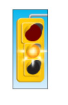 <p>flashing yellow light</p>