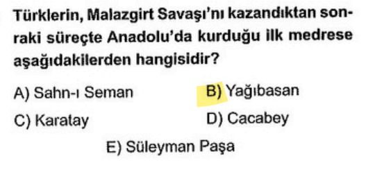 <p>Danişmentliler tarafından Tokat Niksar’da yapılmıştır. Anadolu’daki Türk eğitim tarihinin başlangıcı sayılır.</p>
