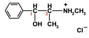 <p><span style="background-color: transparent;"><strong>An agitated man comes into your pharmacy with a homemade capsule he confiscated from his teenage son’s room. The son confessed that he bought the drugs at school, and that they were supposed to contain methamphetamine.</strong></span></p><p><span style="background-color: transparent;"><strong>After having the capsule analyzed by a local school of pharmacy chemistry faculty member you find that it contains the structure shown below. How do you counsel this distraught dad?</strong></span></p><ul><li><p><span style="background-color: transparent;">This is ______ or ______.</span></p></li><li><p><span style="background-color: transparent;">While this agent most certainly is <strong>NOT stimulating as methamphetamine</strong>, it has some functional groups which promote ______ but others attempting to slow down.</span></p></li><li><p><span style="background-color: transparent;">It is marketed as a ______ but can cause some central ______-receptor agonist effects.</span></p></li></ul><p></p>