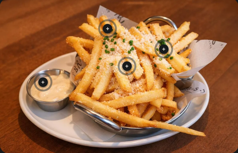 <p>truffle parm fries</p>