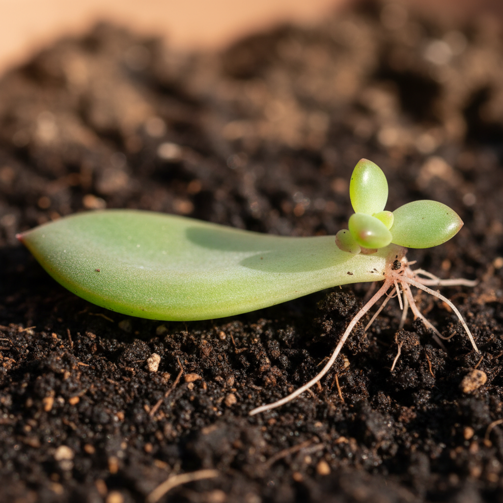 <p>A type of asexual reproduction that produces new plants from leaves or stems.</p>