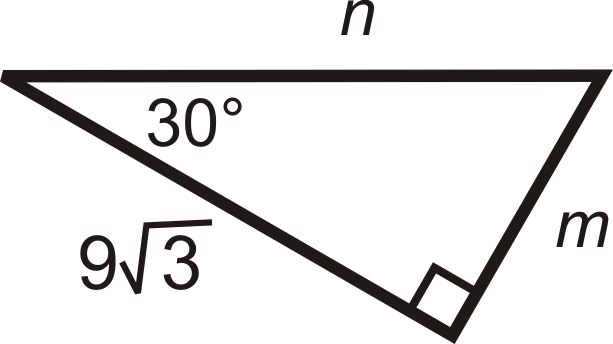 <p>What are the missing side lengths in this special triangle?</p>