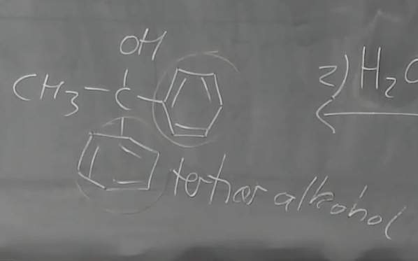 <p>Hvad skal vi tænke med dette tertiære alkohol?</p>