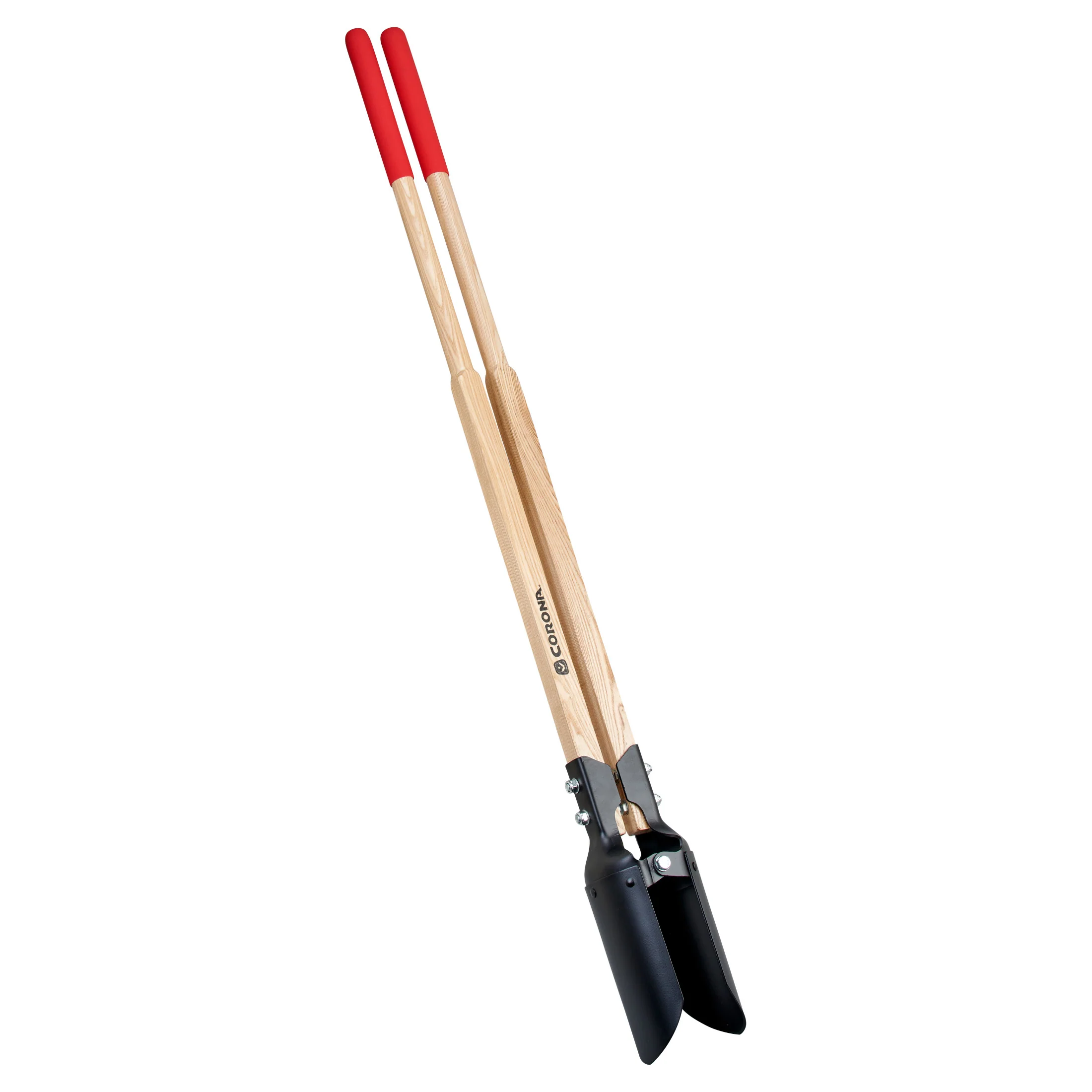<p>It is operated by thrusting the points into the soil and spreading the handles to remove the soil. Also called a Clam Shell.</p>