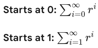 <p>Infinite Geometric Series</p>