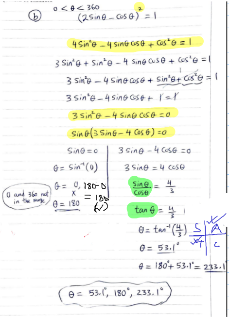 <p><br><br>just remember you can do sin/cos to make tan and then solve<br><br>( and solve sin algebra normally as you wud for x, avoid silly mistakes)</p>