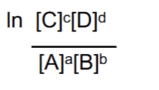 <p>Increasing reactants or decreasing products - causes the fraction to grow and become smaller in value, which when taken to the natural log becomes negative. </p>