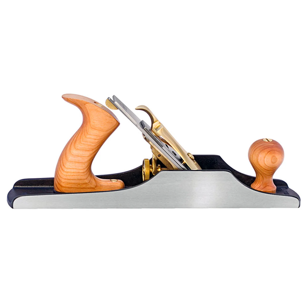 <p>General-purpose hand plane used for rough shaping and smoothing wood along the grain. Note the tail behind the handle.</p>