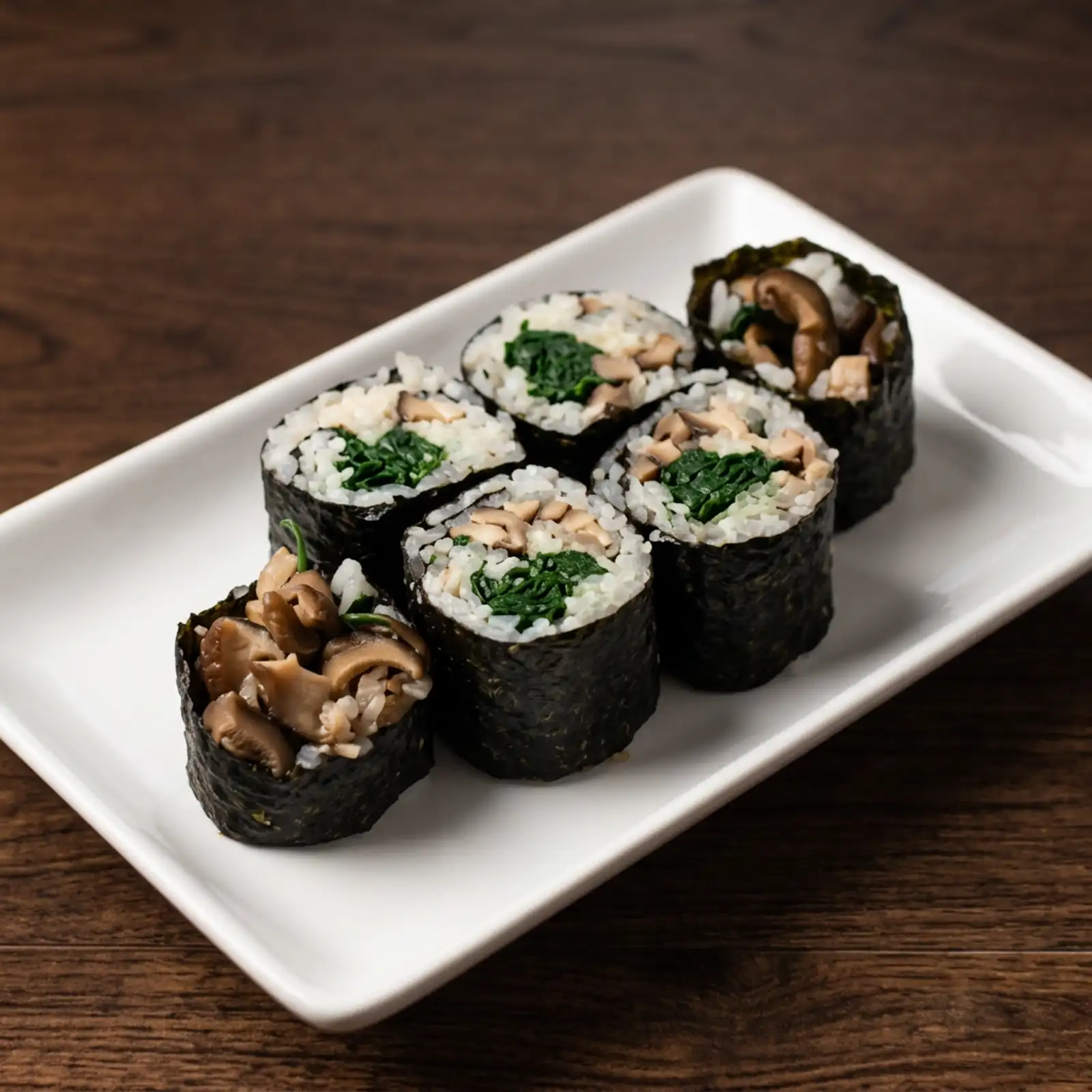 <p>shiitake mushrooms and spinach</p><p>6 pcs</p>