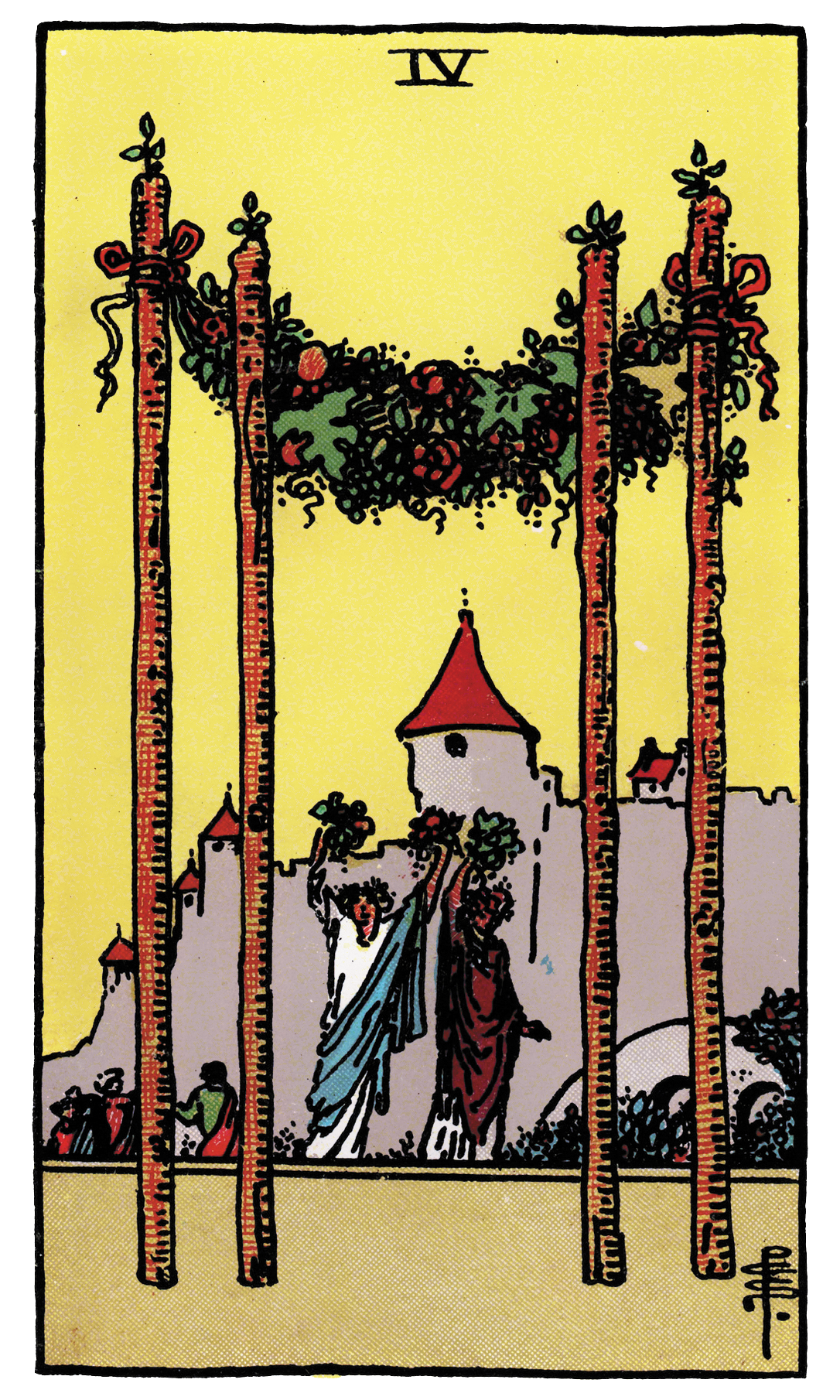 <p>Four of Wands</p>