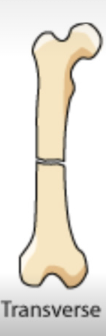 <p>straight across bone</p>