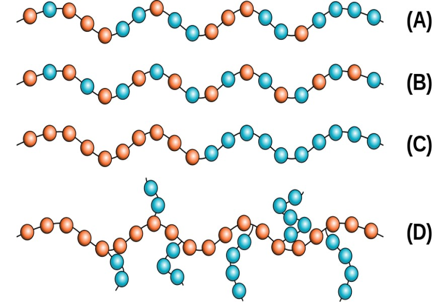 <p>What kinds of copolymers are these?</p>