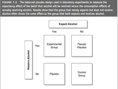 <p>A method that separates pharmacological effects from expectancy effects by using groups that are told different information about alcohol consumption.</p>