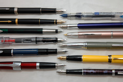 <p>May I borrow a pen(cil), please?</p>
