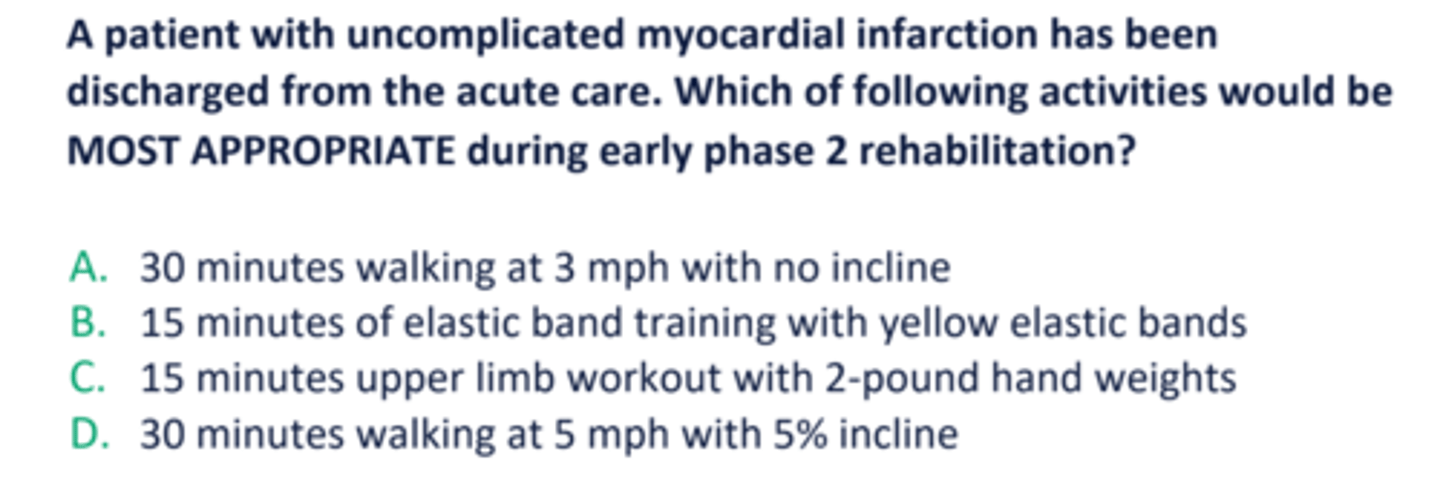 <p>30 minutes walking at 3 mph with no incline</p>